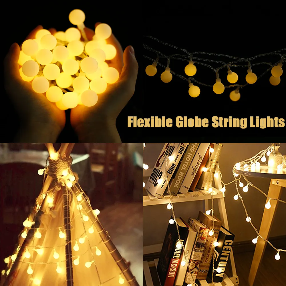 100 LED Outdoor Warm White Globe String Light