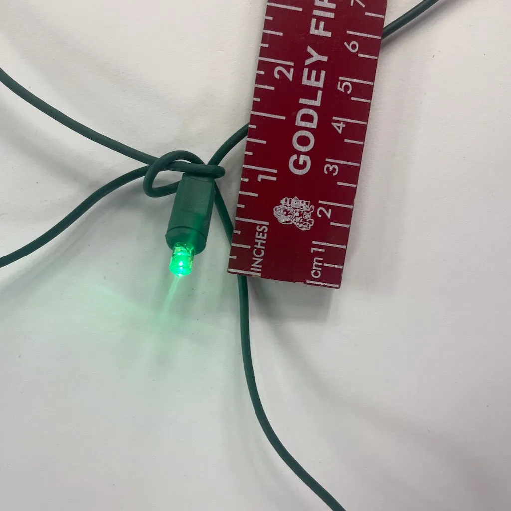 100-light 5mm Green LED Net Lights, Green Wire