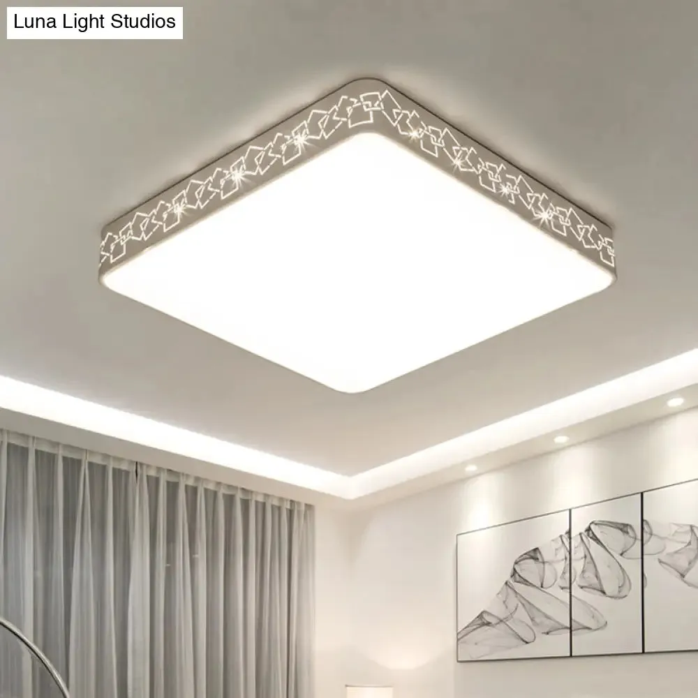 10"/19" Modernist Metal LED Flush Mount Ceiling Light in White/Warm Light