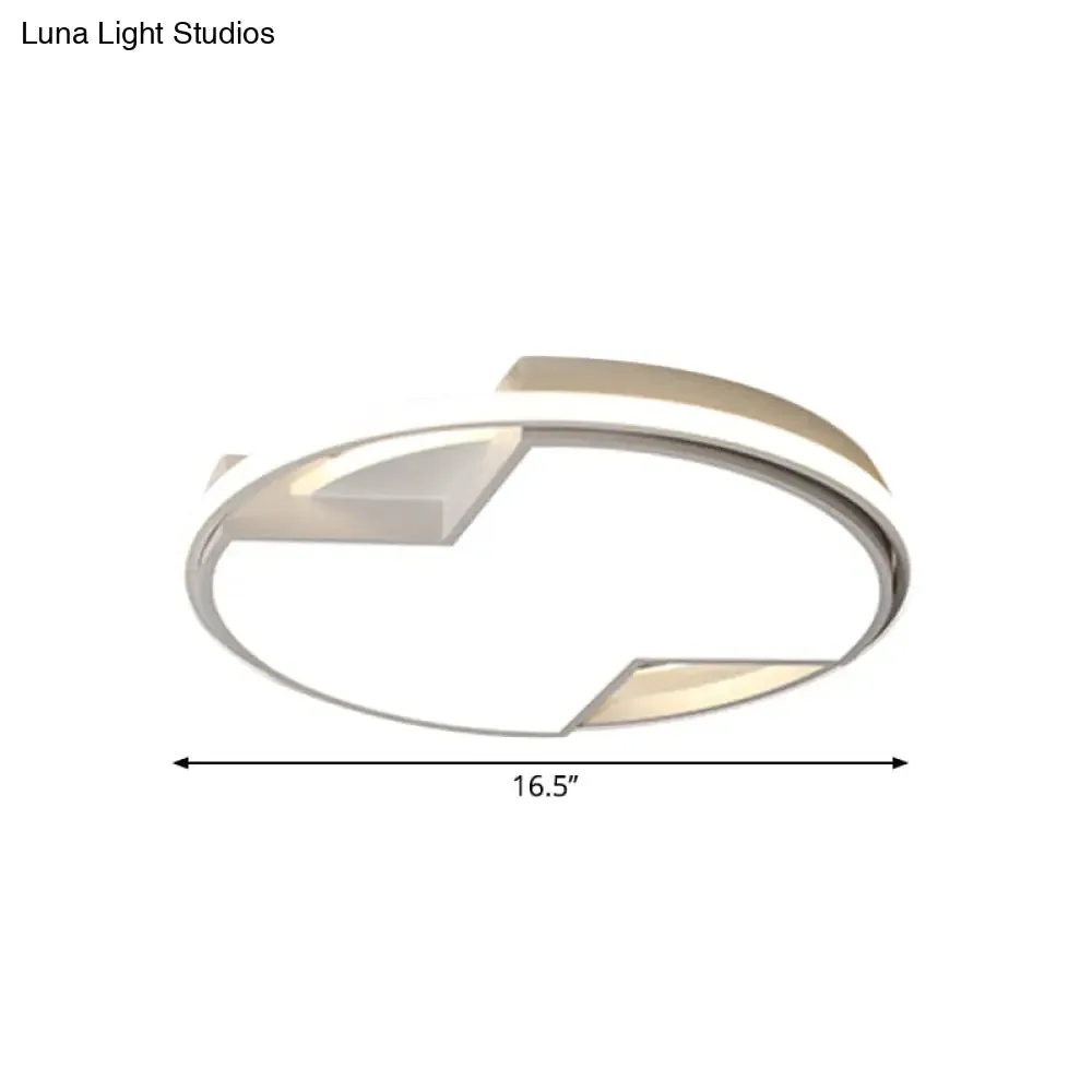 16.5"/20.5" W White Round Flush Mount LED Ceiling Light - Stylish and Modern Fixture for Bedroom
