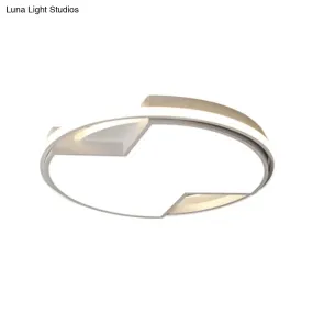 16.5"/20.5" W White Round Flush Mount LED Ceiling Light - Stylish and Modern Fixture for Bedroom