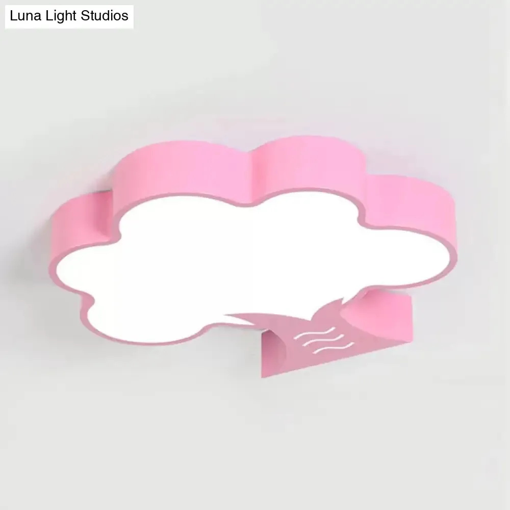 18"/23.5" Dia LED Tree Flush Mount Light - Pink/Yellow/Green - Modern Acrylic Ceiling Lamp - Warm/White/Third Gear - Ideal for Kindergarten