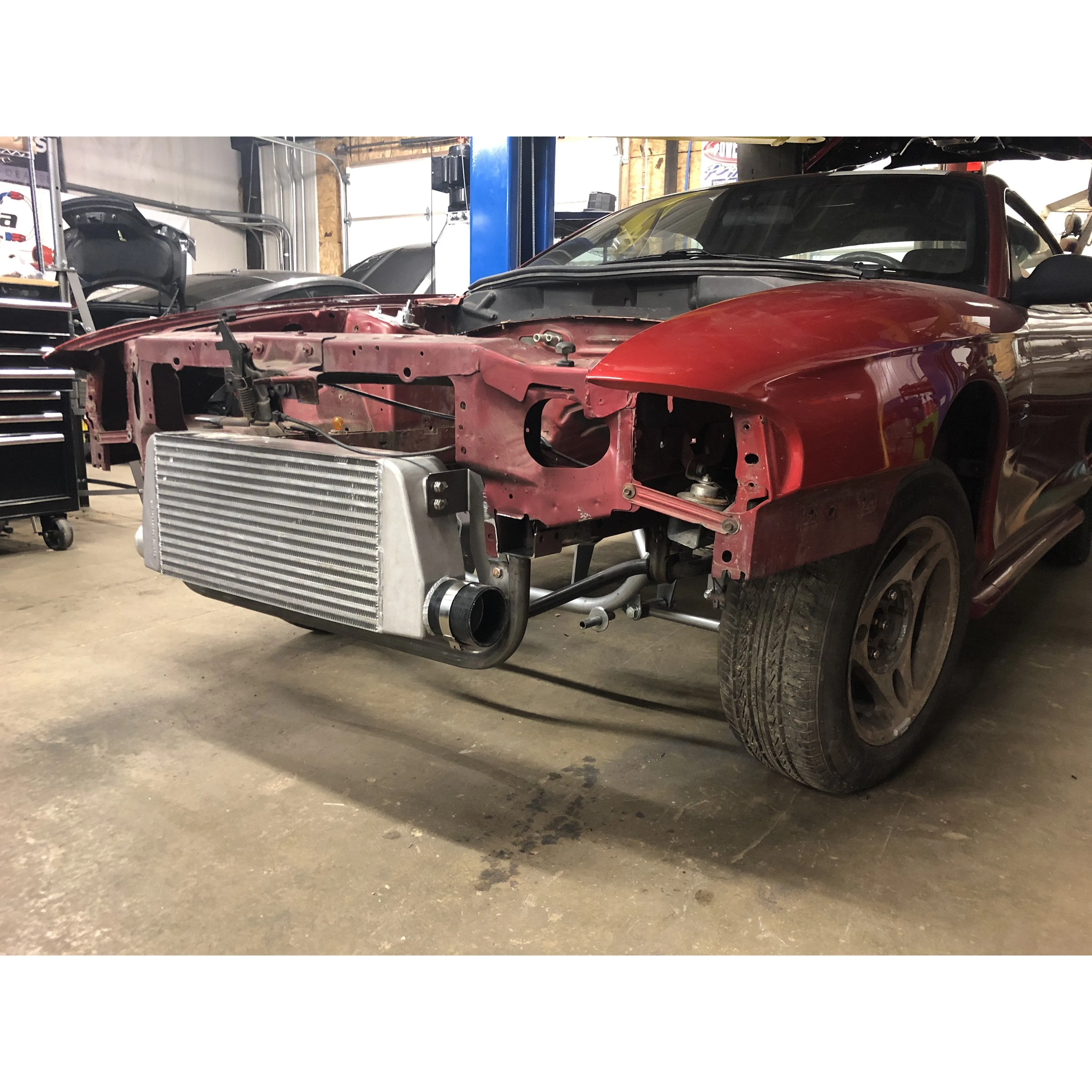 1994-04 Mustang SN95 Edge Lower Radiator Support and Intercooler Mounting System (Bolt In/Weld In)