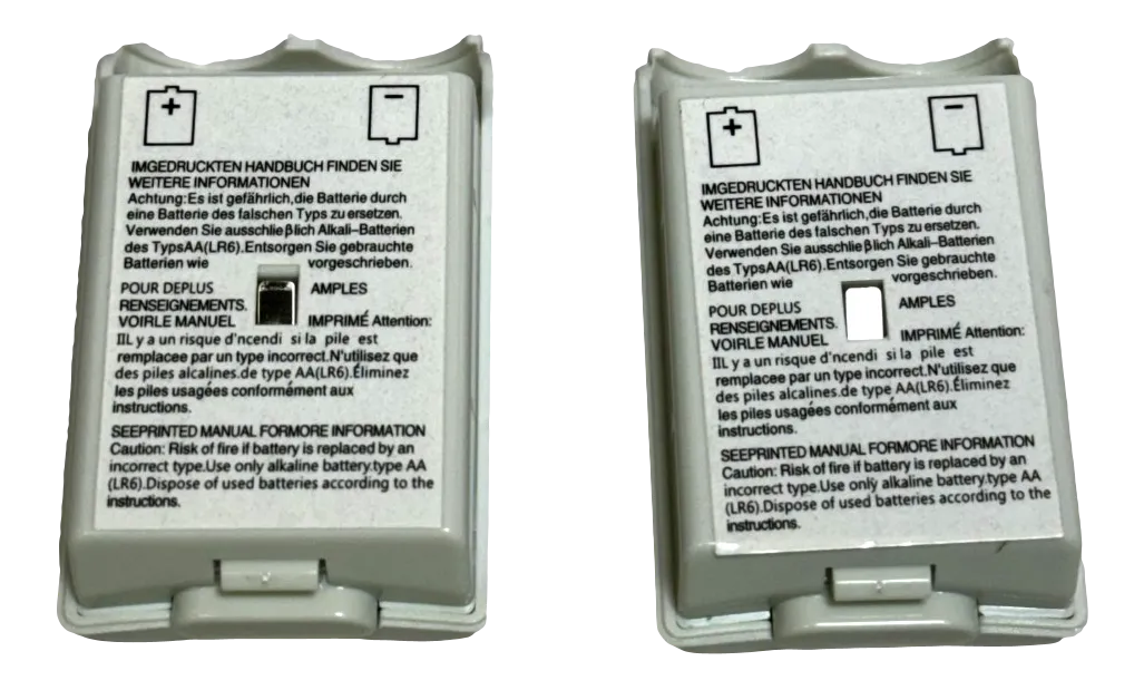 2 x White Microsoft Xbox 360 Remote Controller Battery Cover Clip Case AA