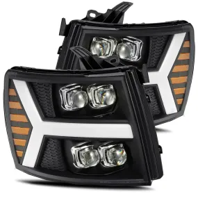 2007-2013 Chevrolet Silverado NOVA-Series LED Projector Headlights Black Alpha-Rex 880209