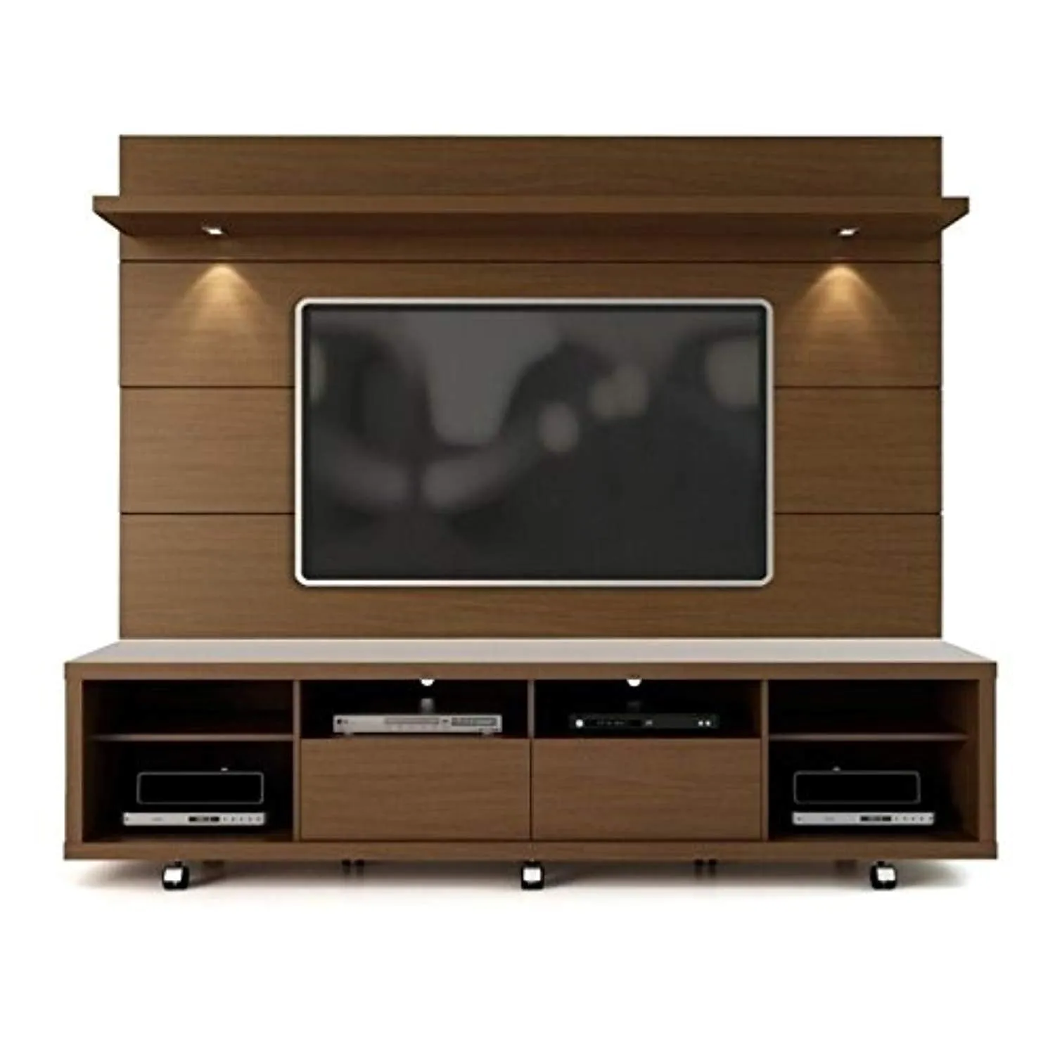 2.2 Series 85" TV Stand and Panel in Brown