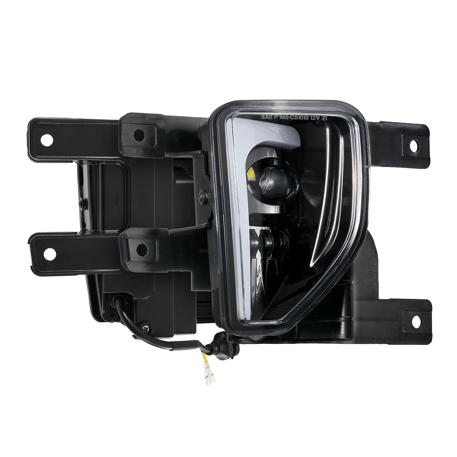(2pcs/set) 45W DOT Approved LED Fog Lights with DRL for 2016-2018 Chevy Silverado 1500 (Black)