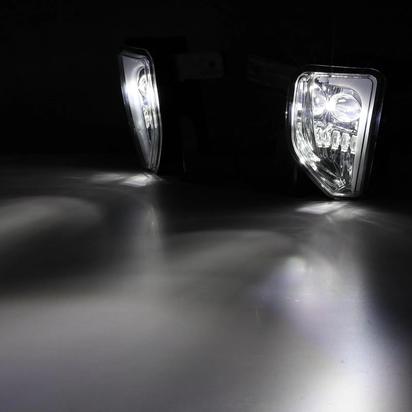 (2pcs/set) 45W DOT Approved LED Fog Lights with DRL for 2016-2018 Chevy Silverado 1500 (Chrome)