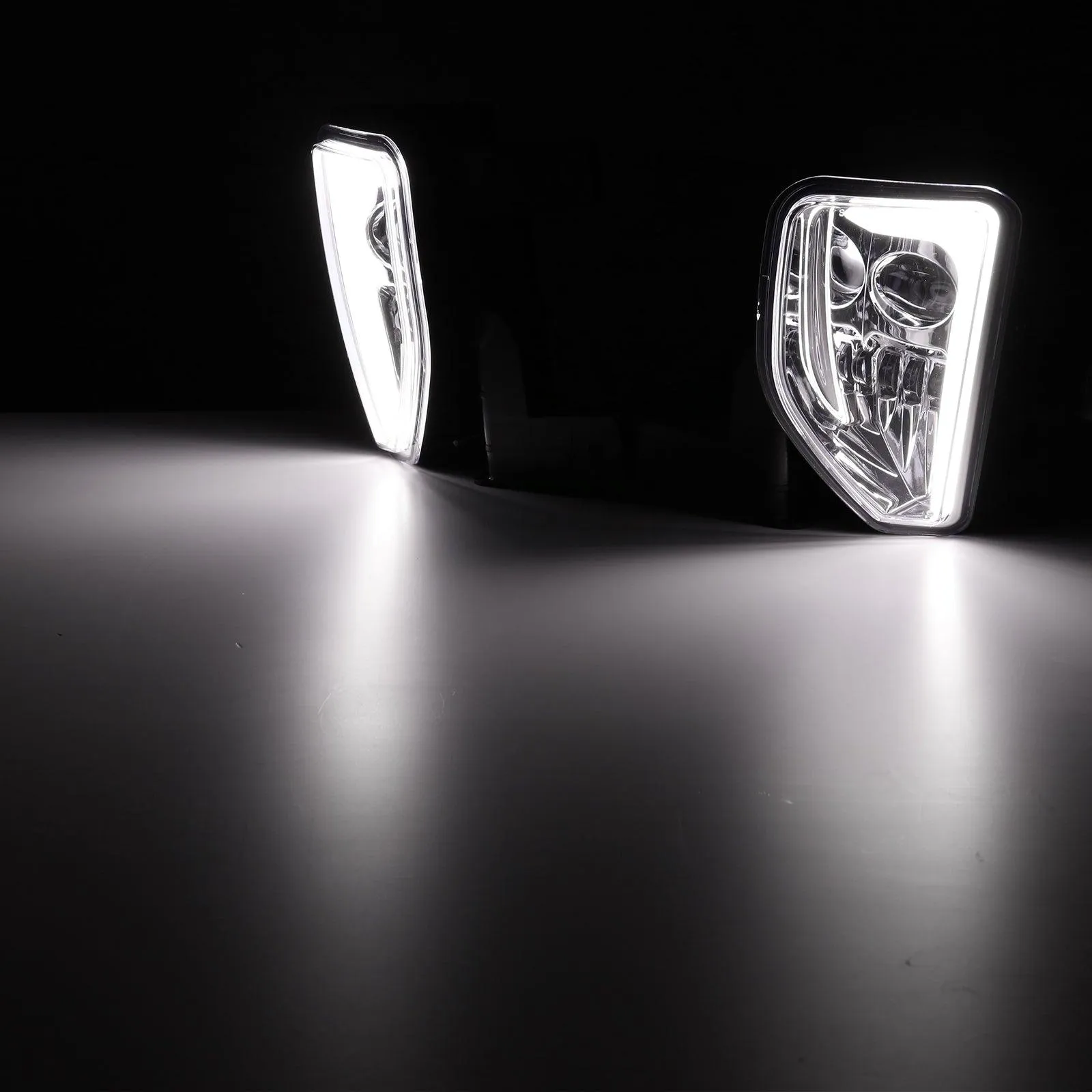 (2pcs/set) 45W DOT Approved LED Fog Lights with DRL for 2016-2018 Chevy Silverado 1500 (Chrome)