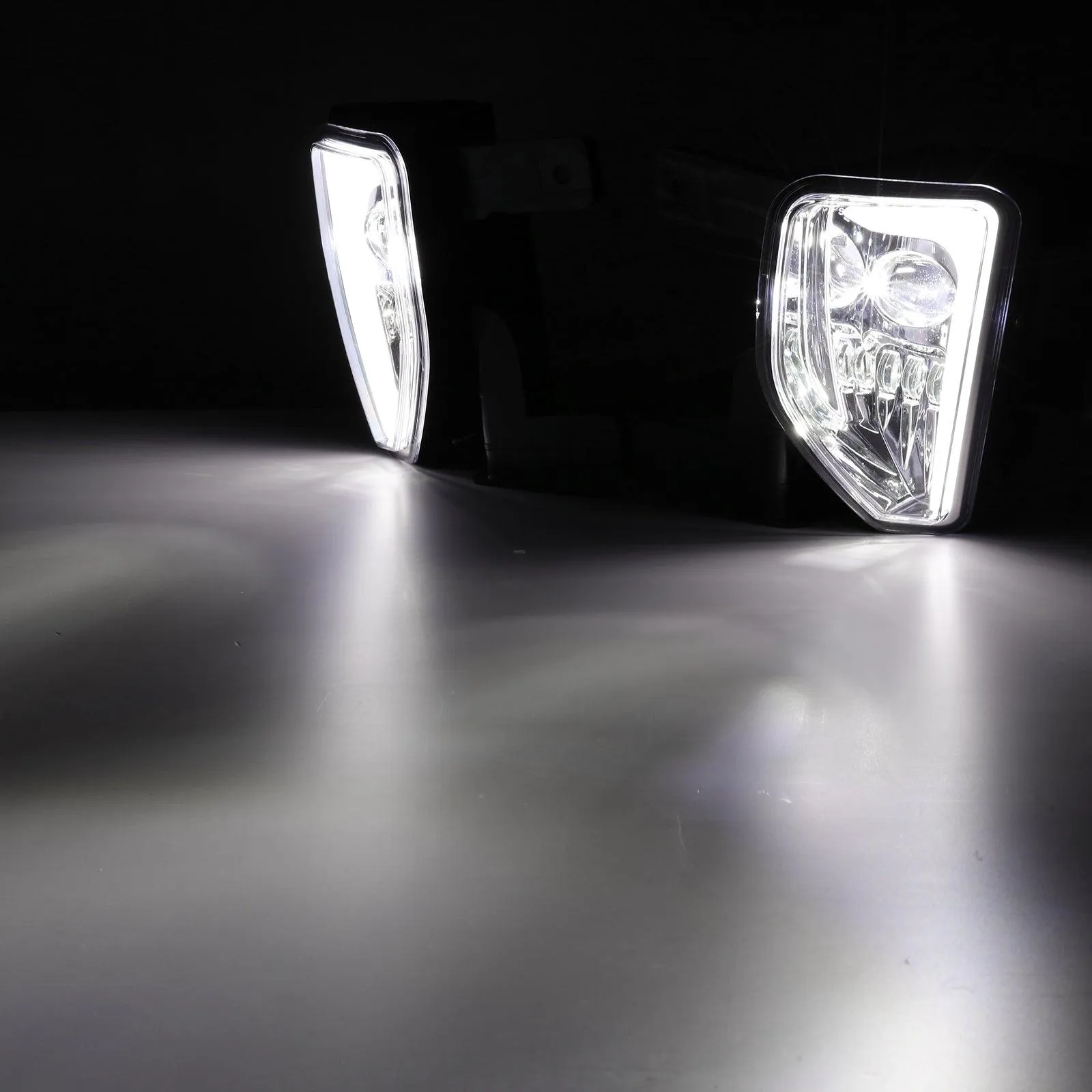 (2pcs/set) 45W DOT Approved LED Fog Lights with DRL for 2016-2018 Chevy Silverado 1500 (Chrome)