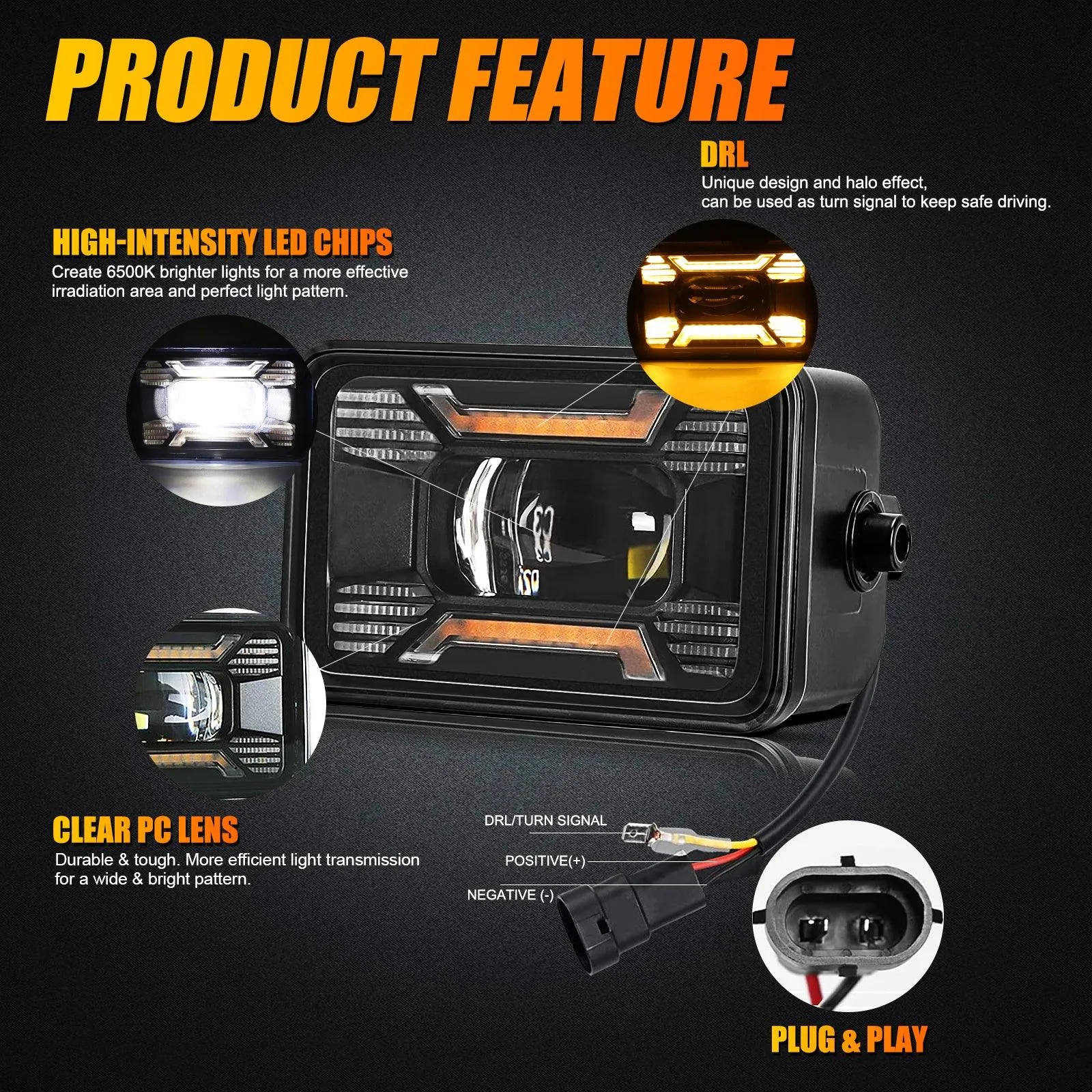 (2pcs/set) 60W LED Fog Lights with DRL/ Turn Signal for Ford F150 2015 2016 2017 2018 2019 2020