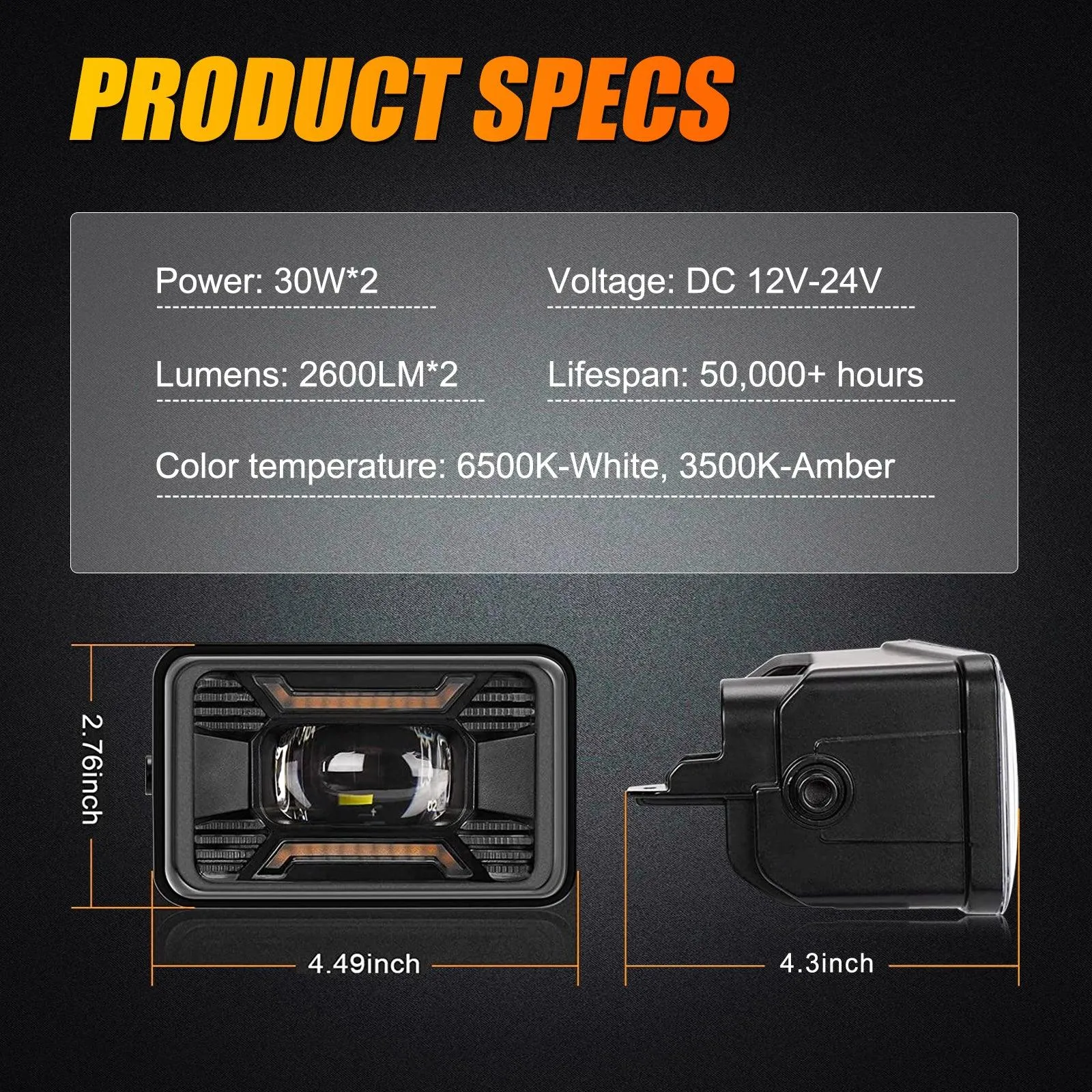 (2pcs/set) 60W LED Fog Lights with DRL/ Turn Signal for Ford F150 2015 2016 2017 2018 2019 2020