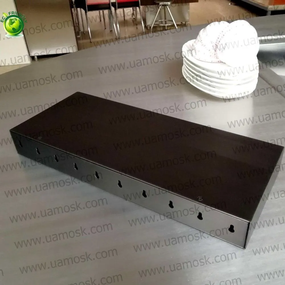 48"x10"x2.0" (cm.121.9x25.4x5.1) painted stainless steel floating shelf