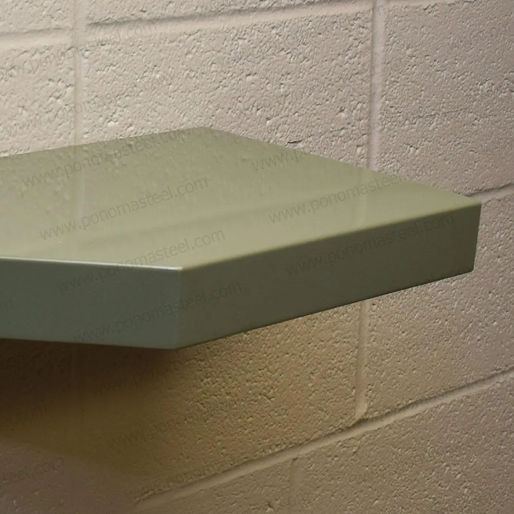 52"x6"x2.0" (cm.132x15x5.1) brushed stainless steel floating shelf