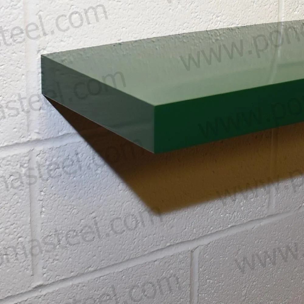 52"x6"x2.0" (cm.132x15x5.1) brushed stainless steel floating shelf