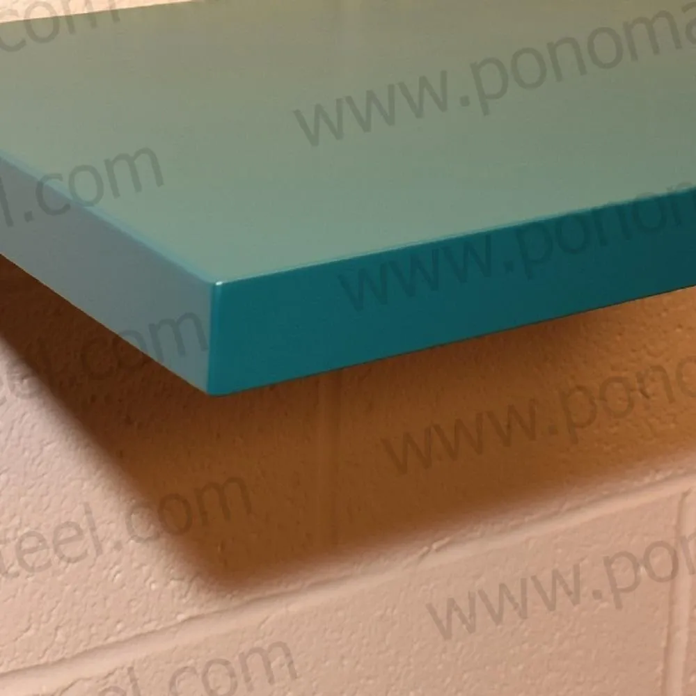 52"x8"x2.0" (cm.132x20x5.1) brushed stainless steel floating shelf