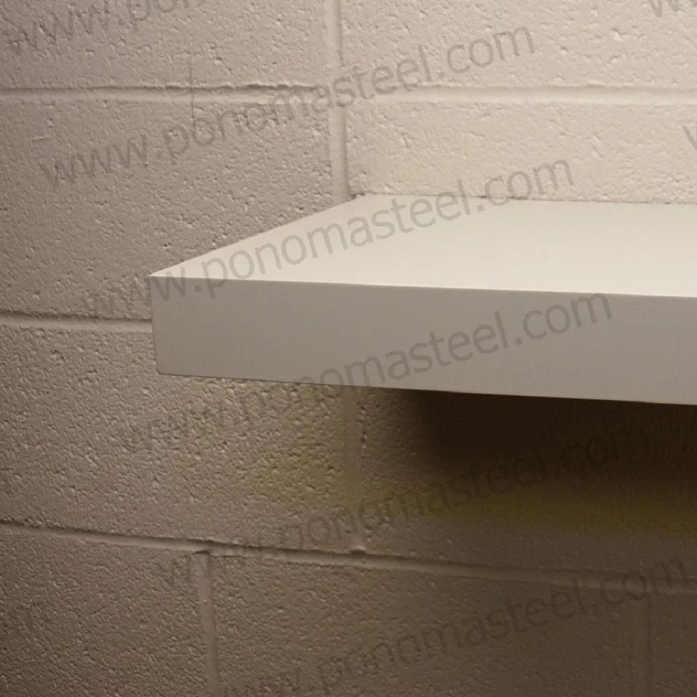 52"x8"x2.0" (cm.132x20x5.1) brushed stainless steel floating shelf
