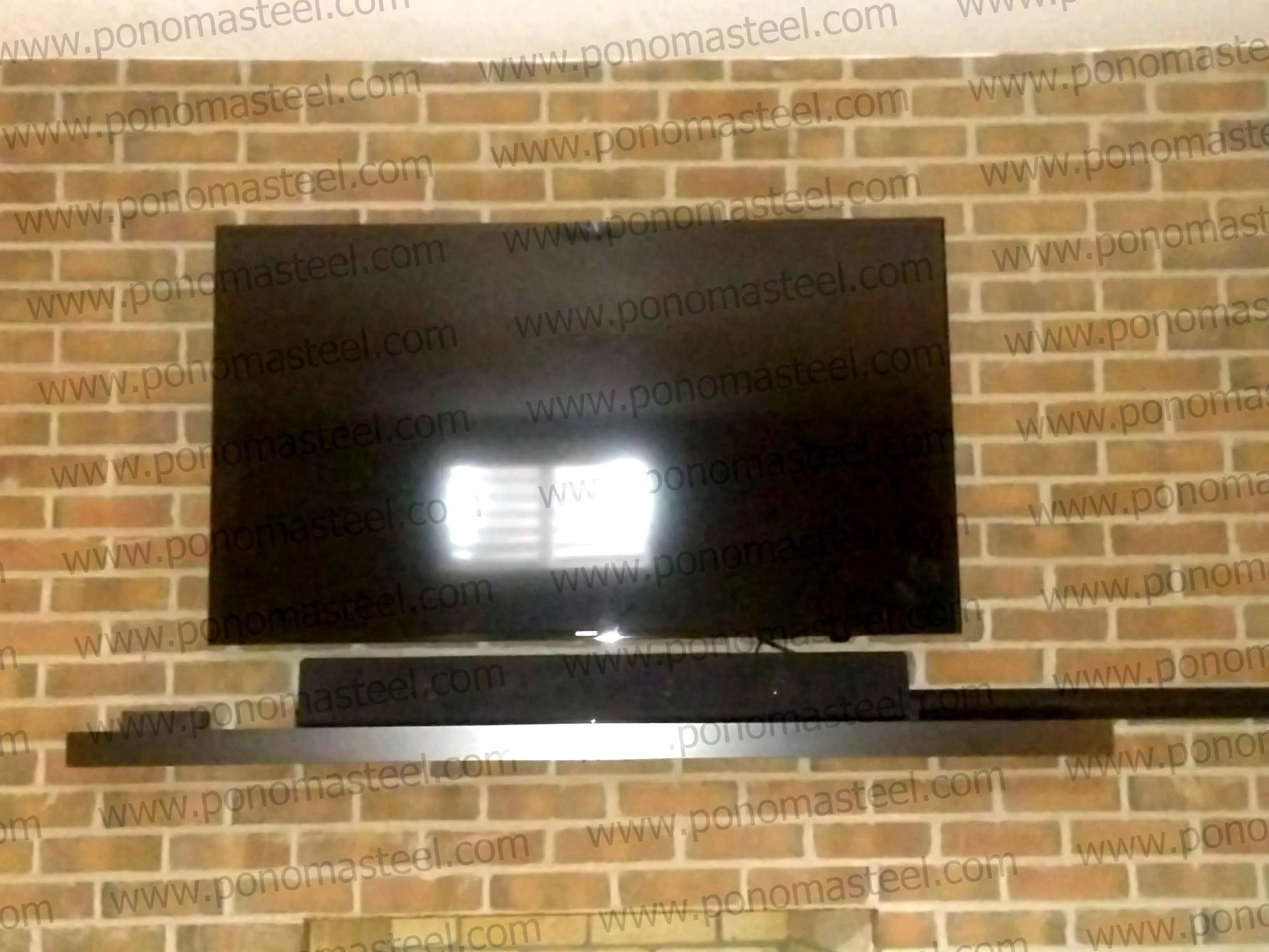 52"x8"x2.0" (cm.132x20x5.1) painted stainless steel floating shelf