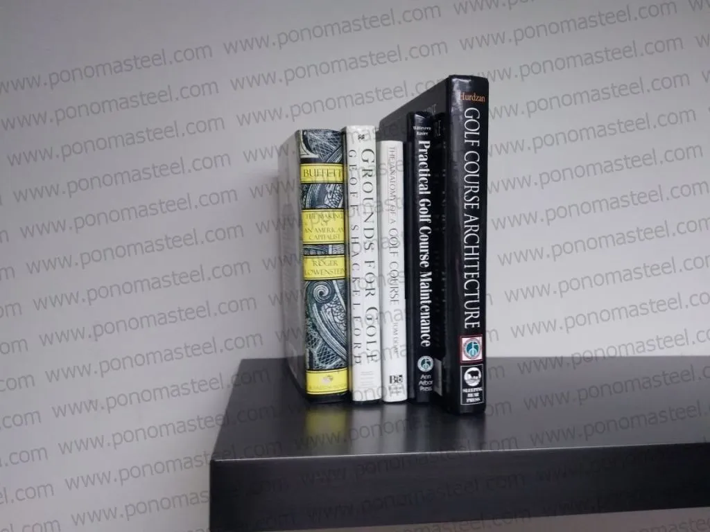 52"x8"x2.0" (cm.132x20x5.1) painted stainless steel floating shelf