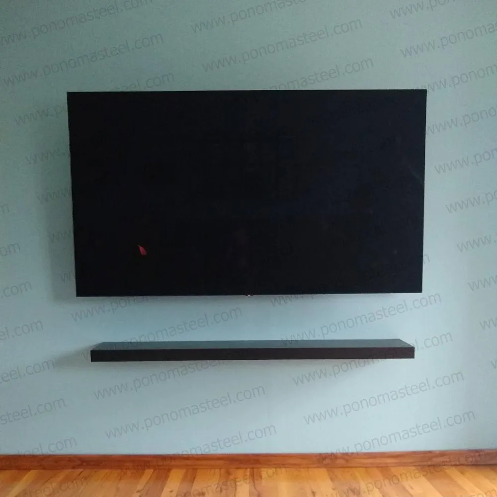 52"x8"x2.0" (cm.132x20x5.1) painted stainless steel floating shelf