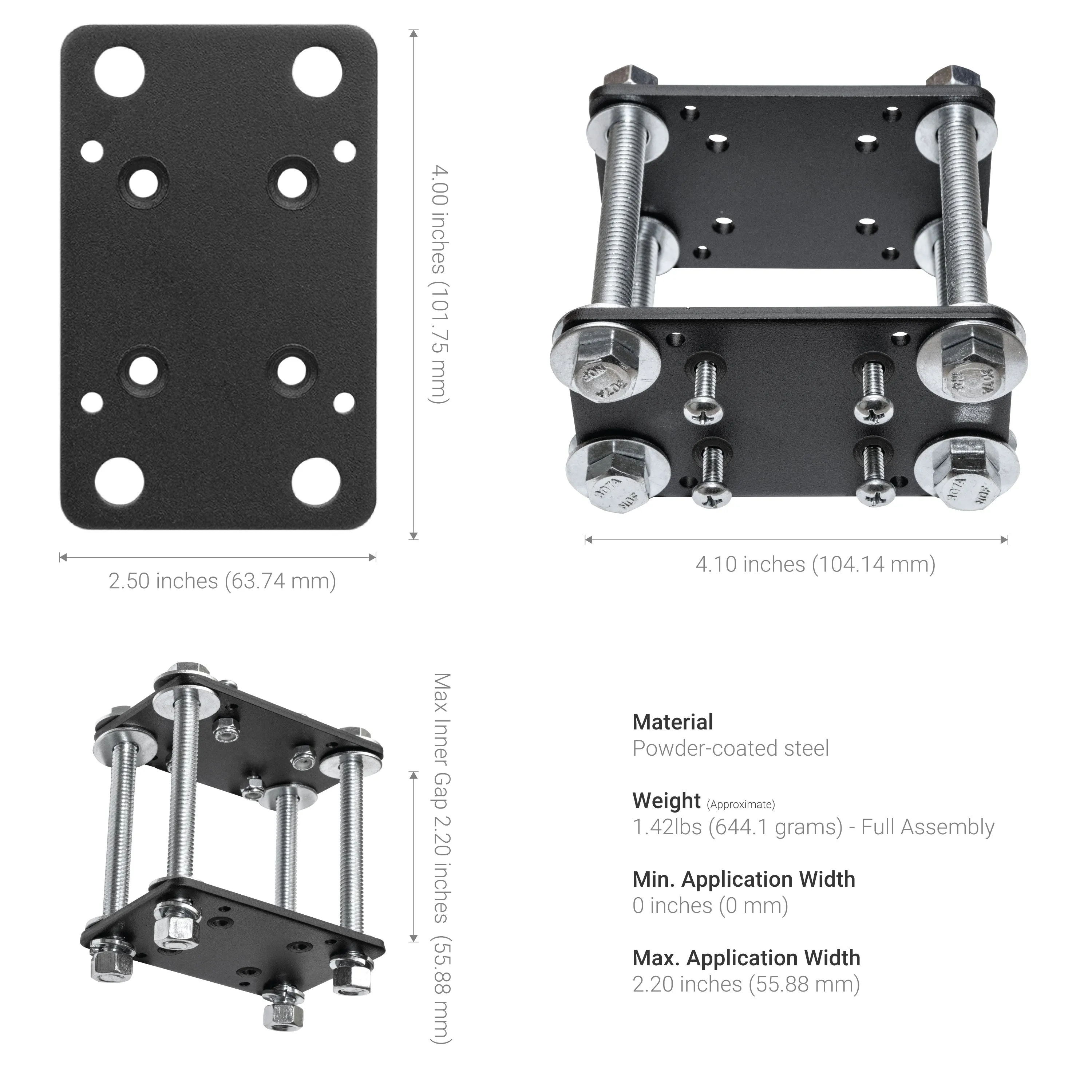 7.25 inch Metal Robust Forklift Front Guard VESA Mount