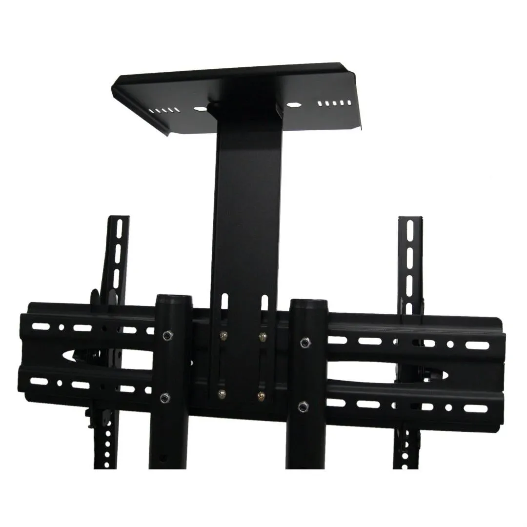Adjustable Height Mobile TV Stand TV Cart - Fits Screens up to 65-inch