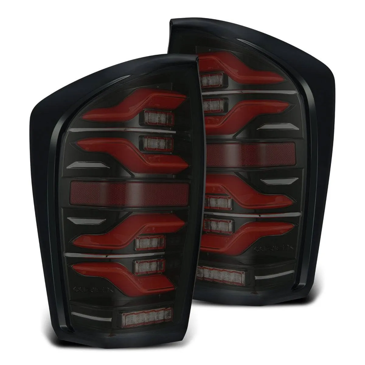 AlphaRex LUXX-Series Sequential Black-Red LED Tail Lights | 2016-2023 Toyota Tacoma (680000)