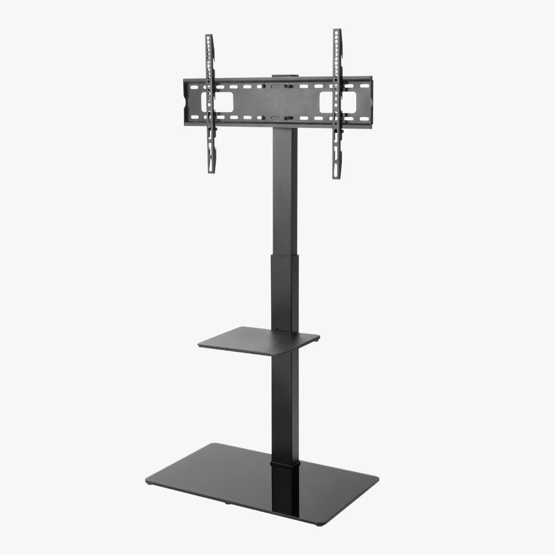 Alterzone Slim 7g TV Stand with Glass Base for 37"-70" TVs, Black