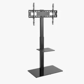 Alterzone Slim 7g TV Stand with Glass Base for 37"-70" TVs, Black
