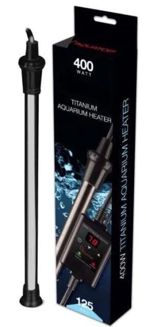 Aquatop Titanium Aquarium Heater with Controller - 400 watt (125 gal)