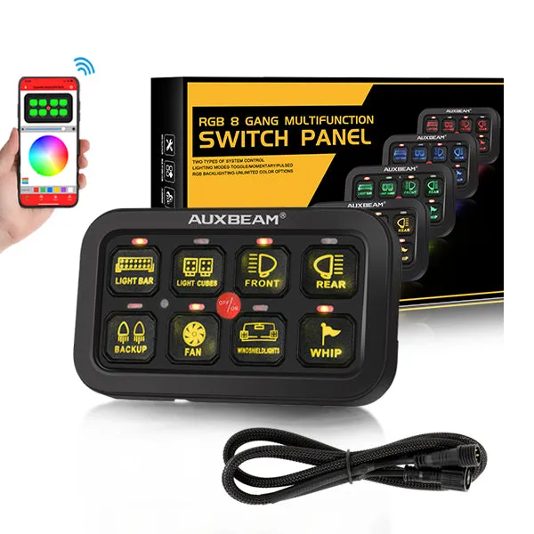 AR-800 RGB Switch Panel with APP 42 Inch 5D-PRO LED Light Bar, Toggle/ Momentary/ Pulsed Mode Supported