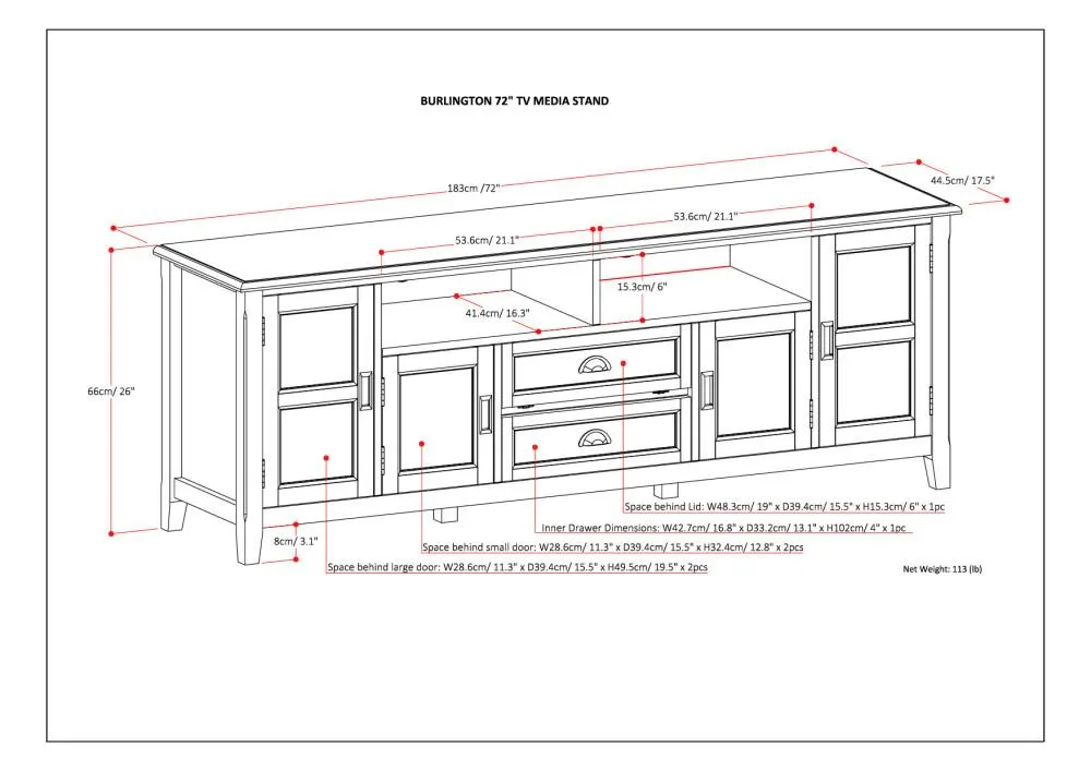 Burlington 72 inch TV Stand