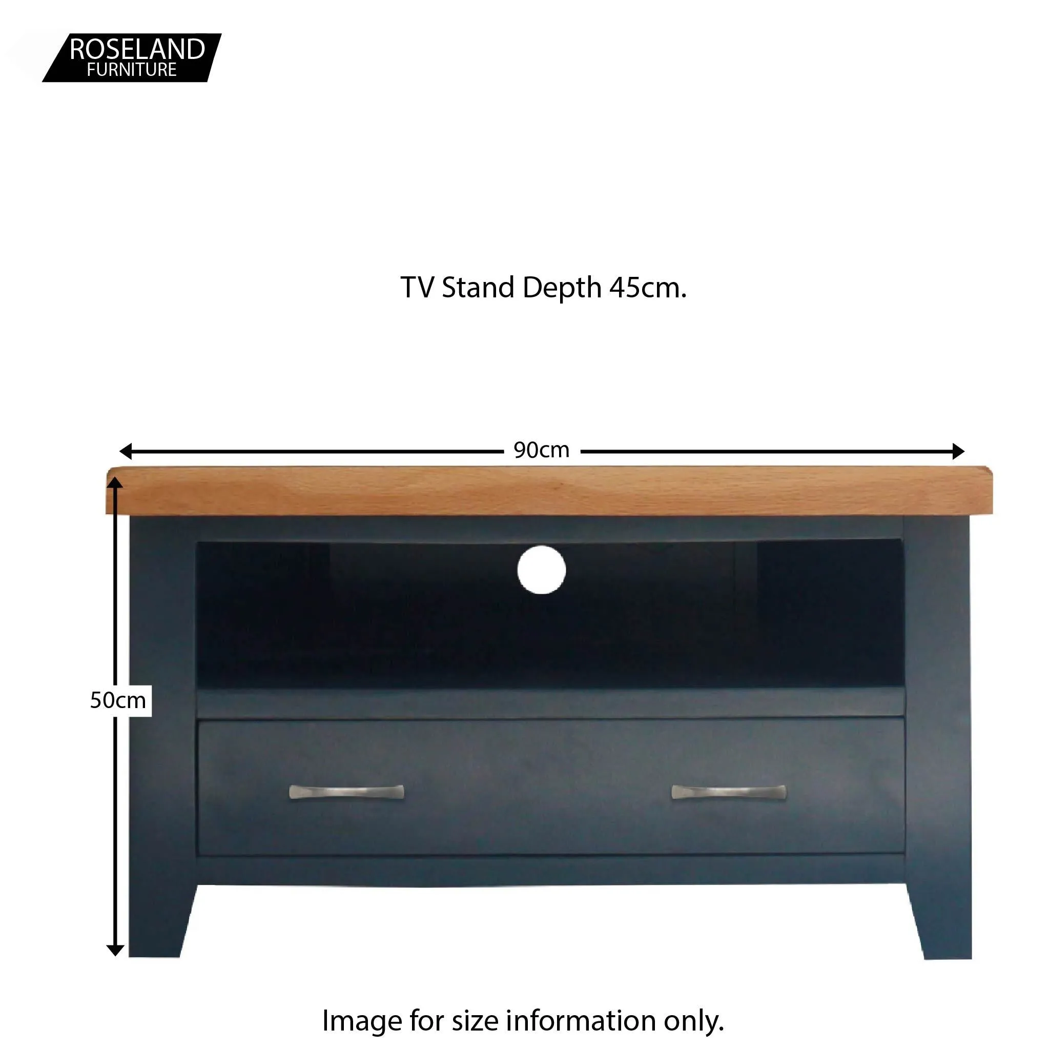 Chatsworth Blue 90cm Corner TV Stand