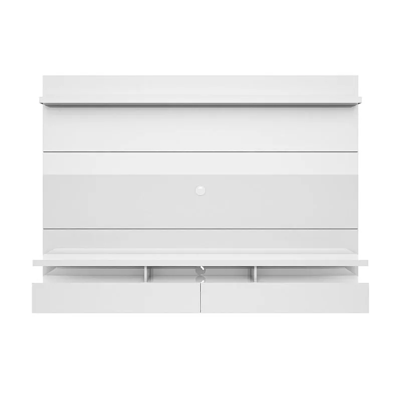 City 2.2 Floating Wall Theater Entertainment Center in White Gloss