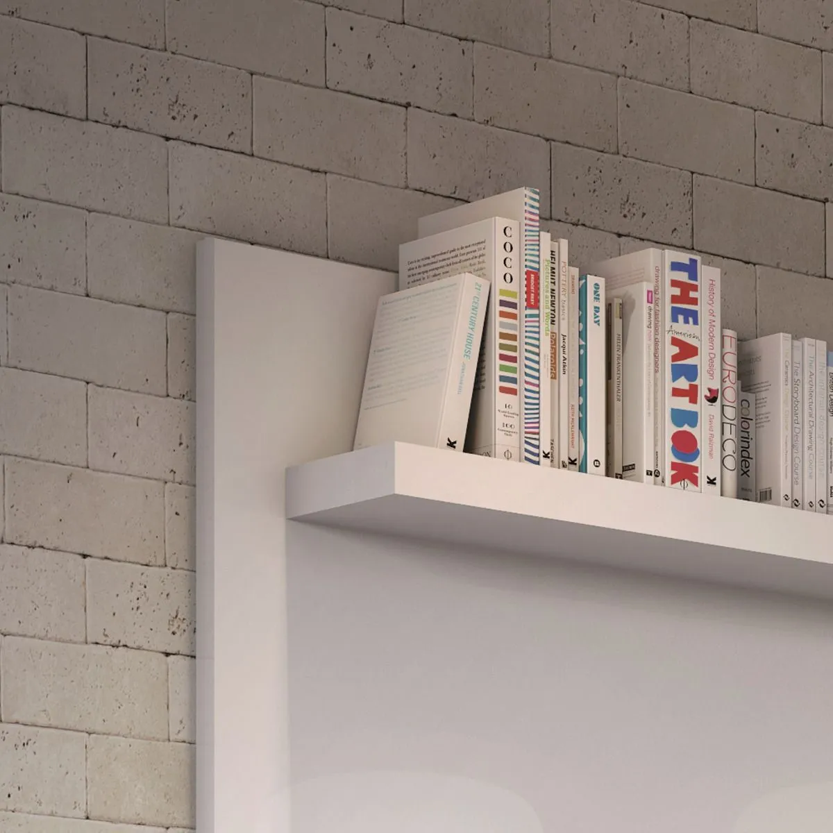 City 62.99 Modern Floating Entertainment Center with Media Shelves in White Gloss