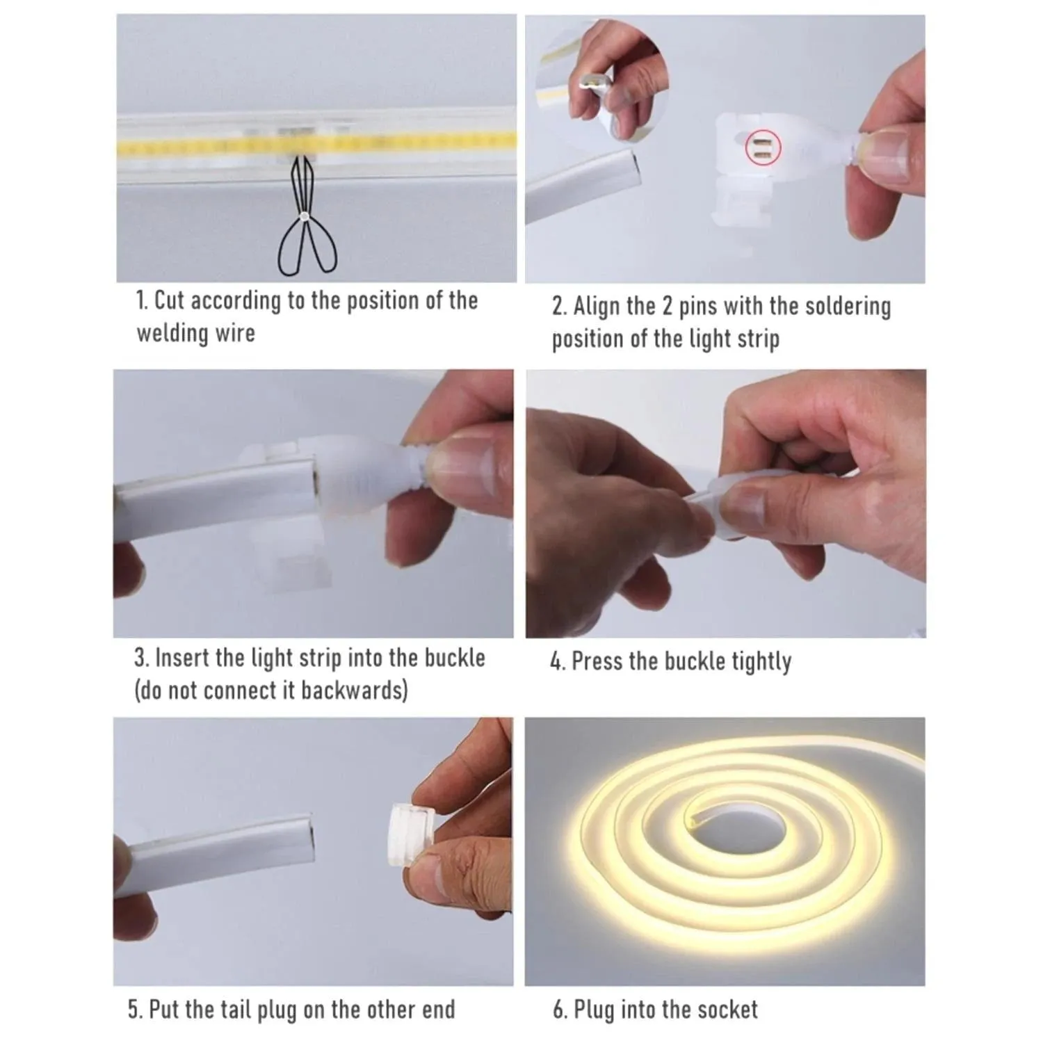 COB LED Strip AC 220 240V 23-Key RF Remote Control 1500W Dimmer Transformer for Brightness Adjustment