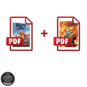 Conquest Supplement Book & The Barons' War Rulebook PDF bundle