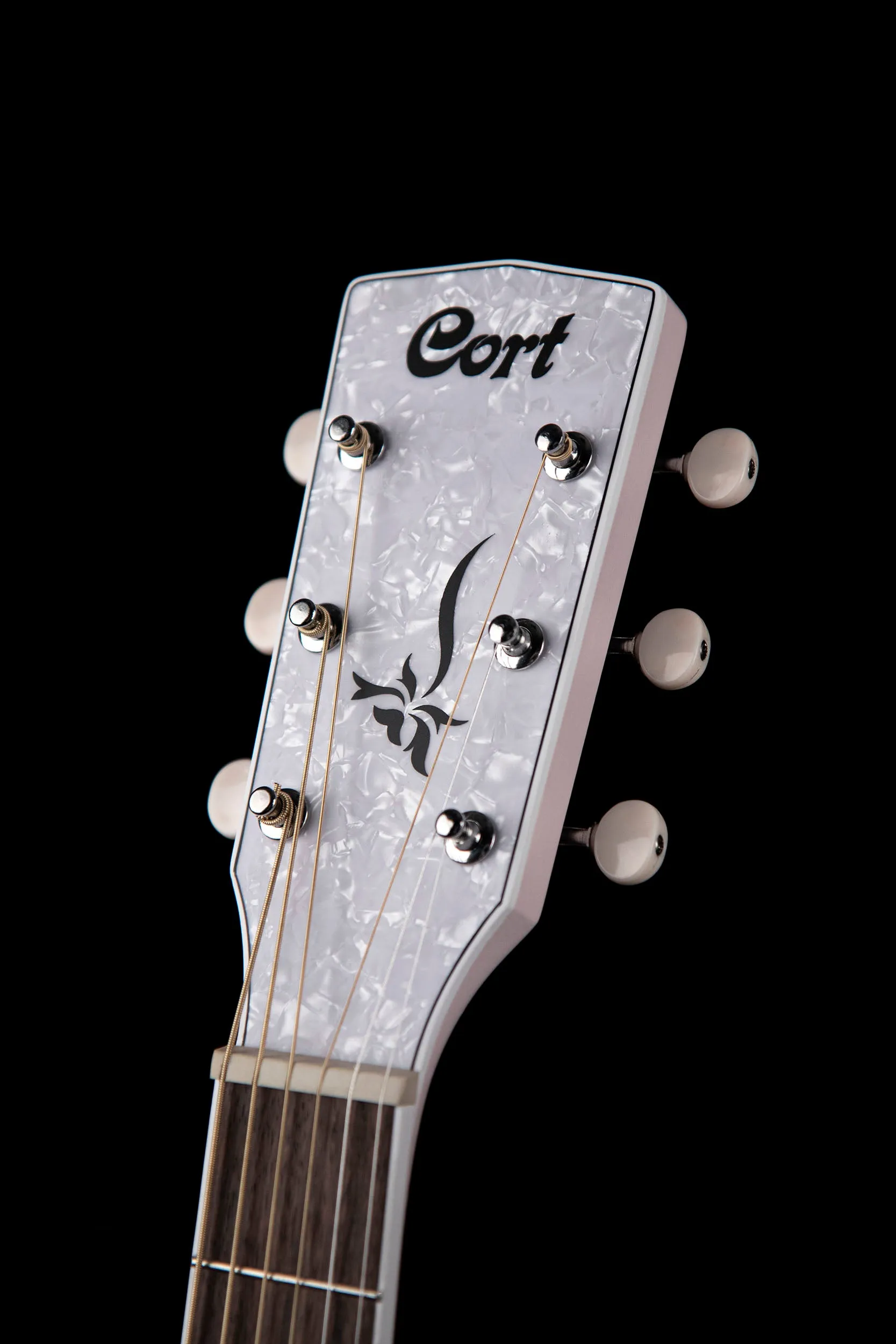 Cort Jade Classic Series Acoustic-Electric Cutaway Guitar, Pastel Pink Open Pore With Gig Bag