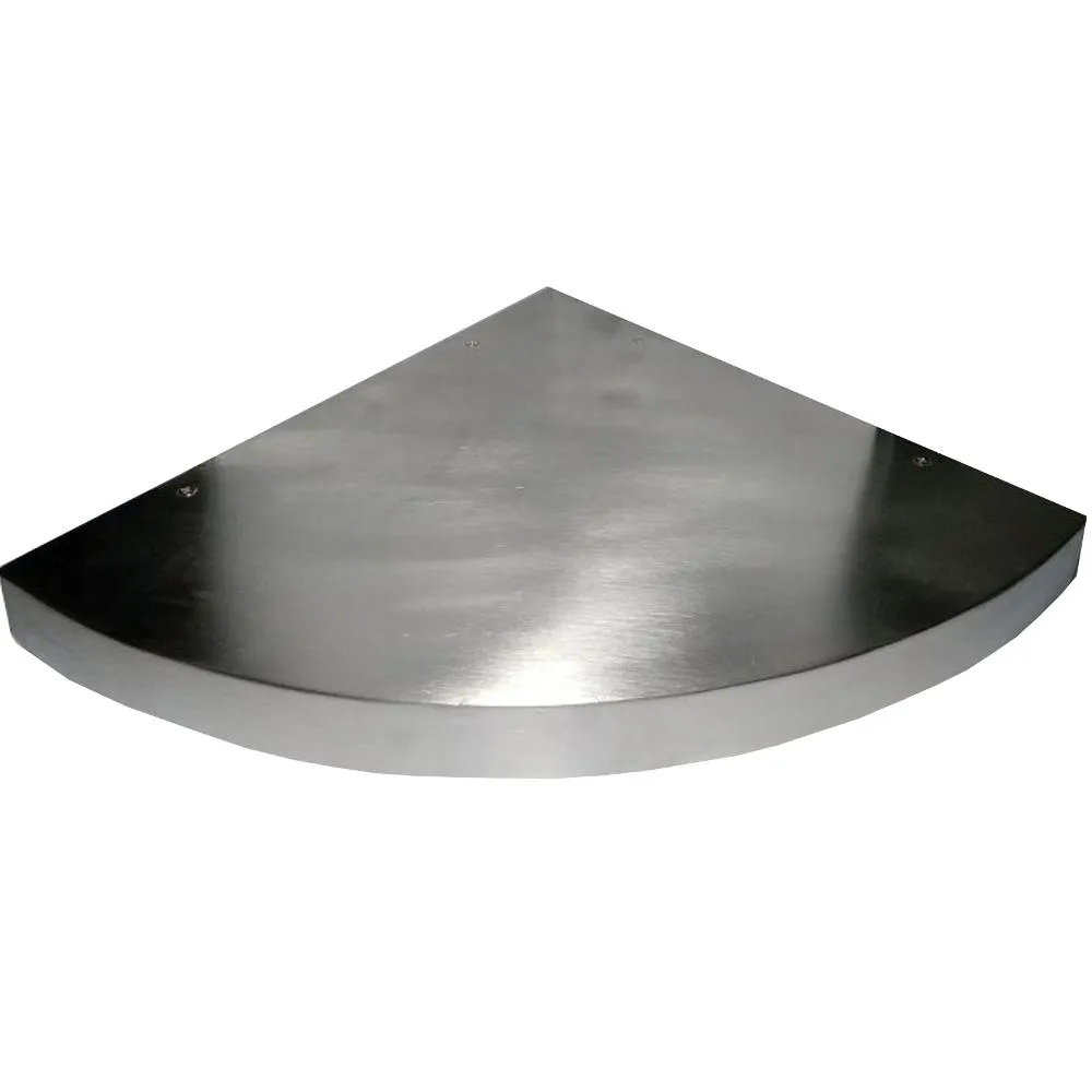 Curved corner stainless steel floating shelves Ponoma®