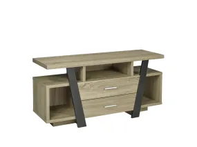 Dark Taupe & Black 47" Wooden TV Stand- Model #2083