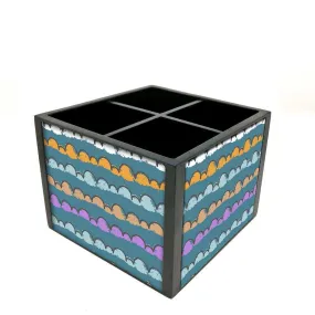 Desk Organizer For Stationery - Clouds of Color
