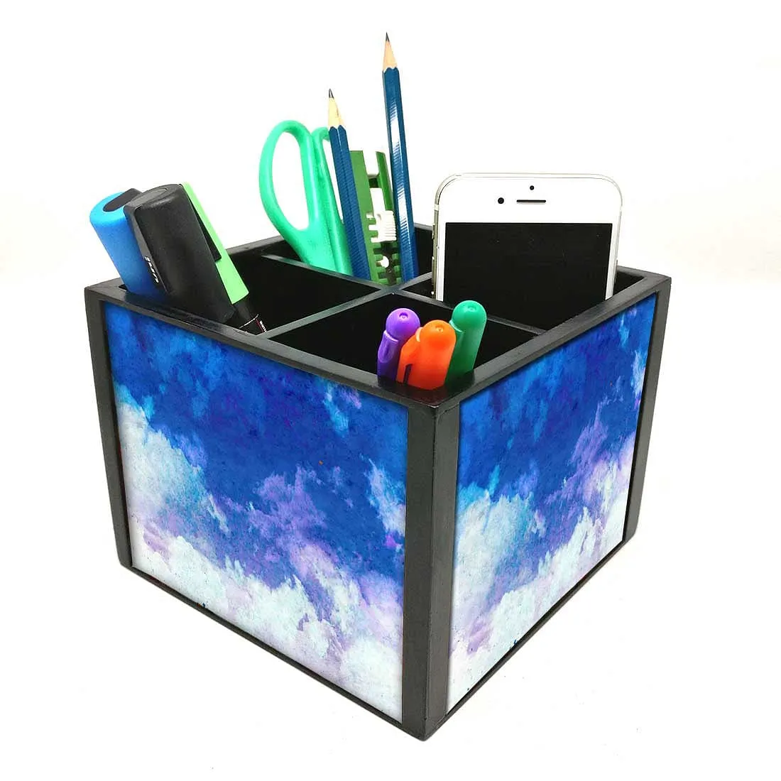 Desk Organizer For Stationery -  Sky clouds