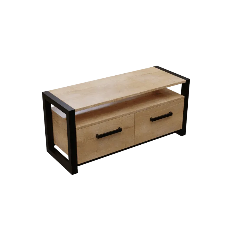 Dilleto TV Unit with Drawers in Small Size in Wooden Texture