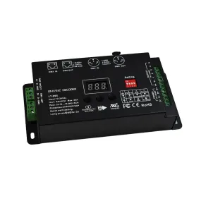 DMX Decoder 5 Channels, 12V/24VDC DMX512/RDMV, 6A x 5CH 30A