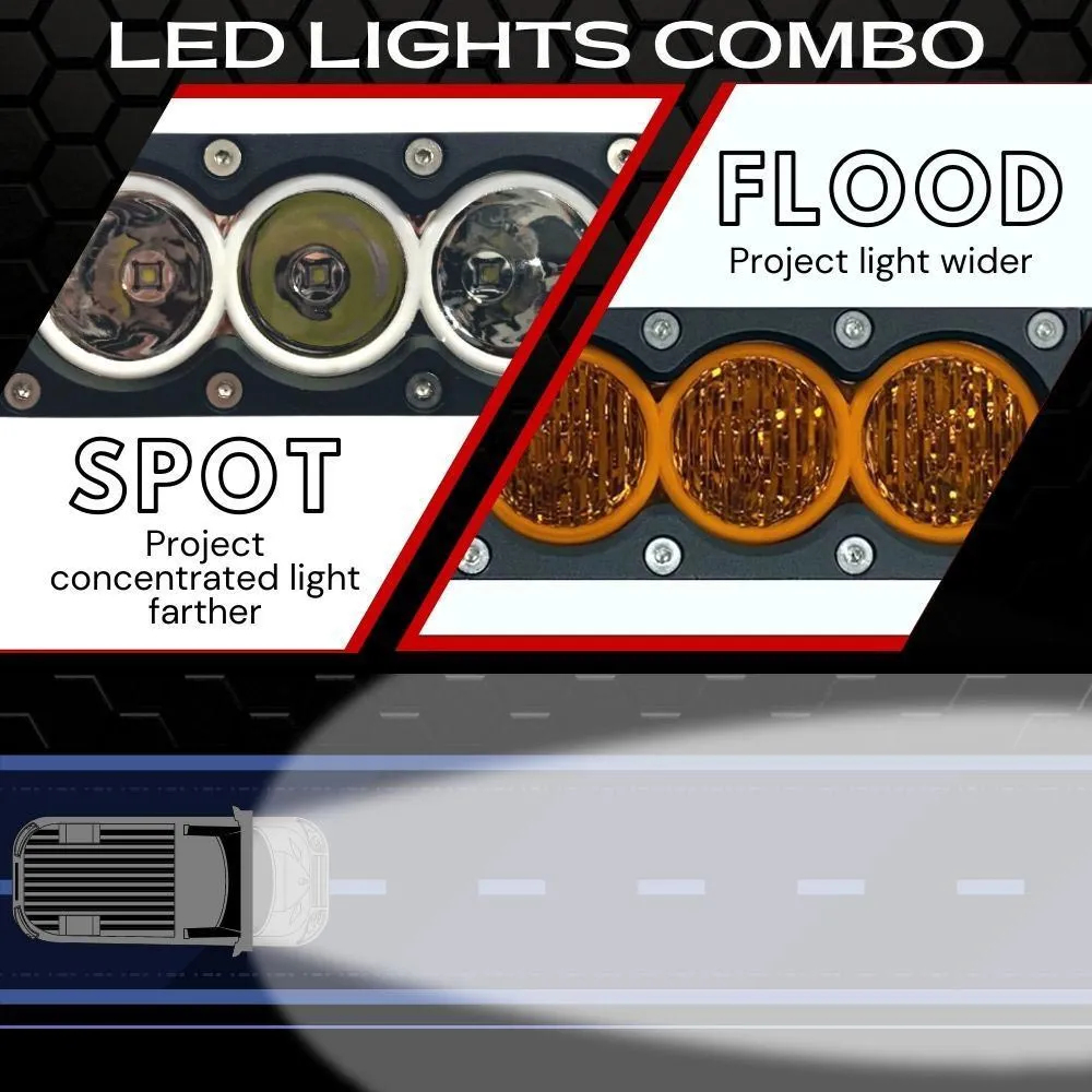 Extreme LED - 12" X6 Amber 60W Spot Beam LED Light Bar