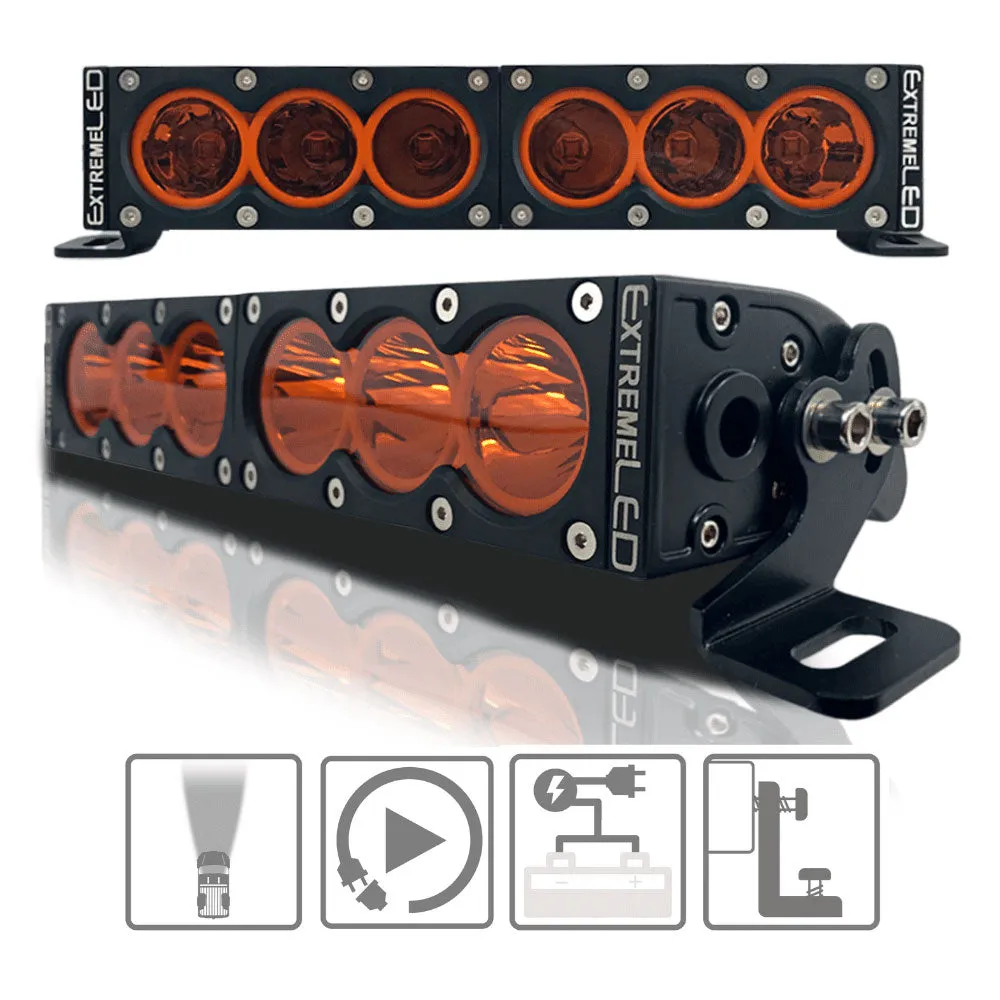 Extreme LED - 12" X6 Amber 60W Spot Beam LED Light Bar