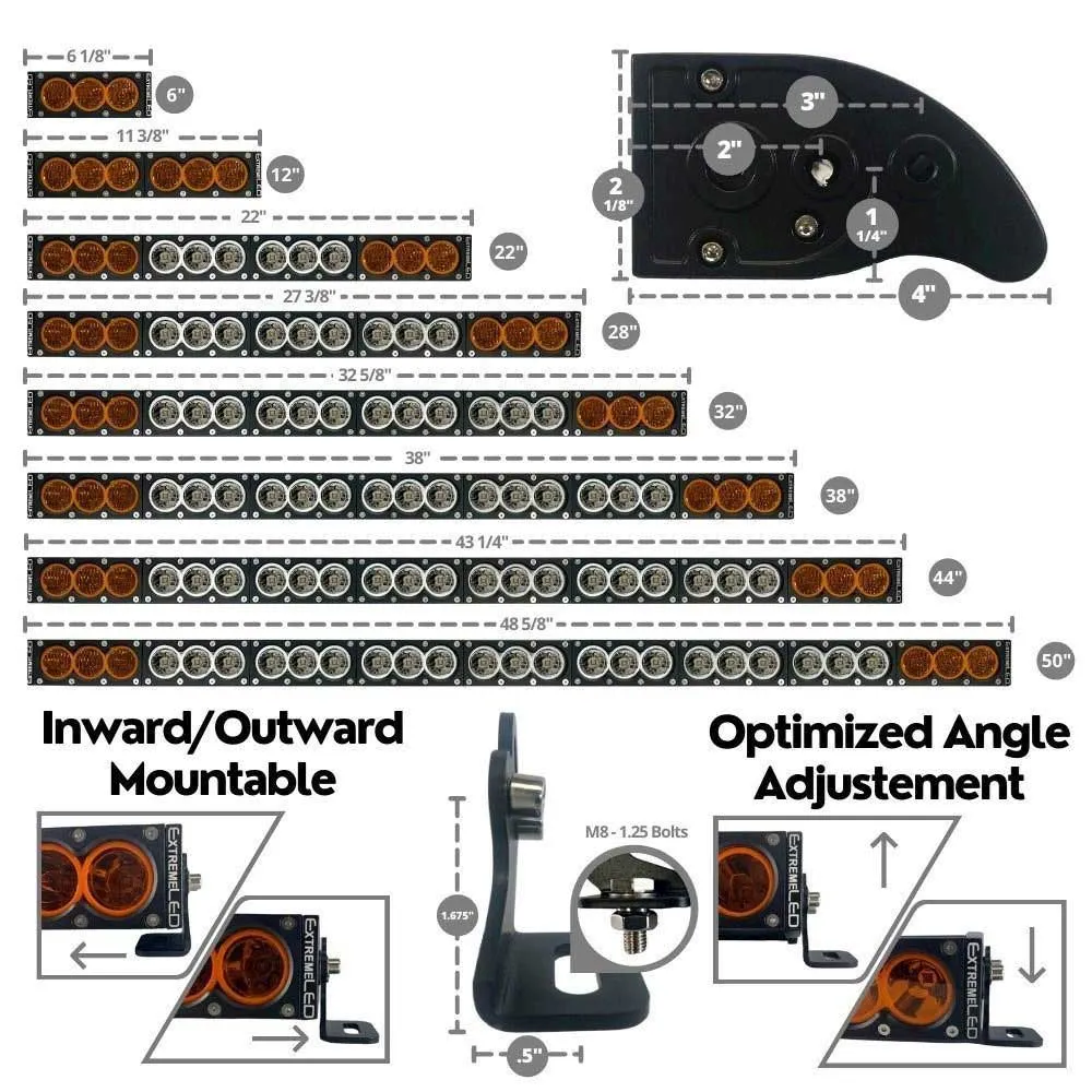 Extreme LED - 12" X6 Amber 60W Spot Beam LED Light Bar