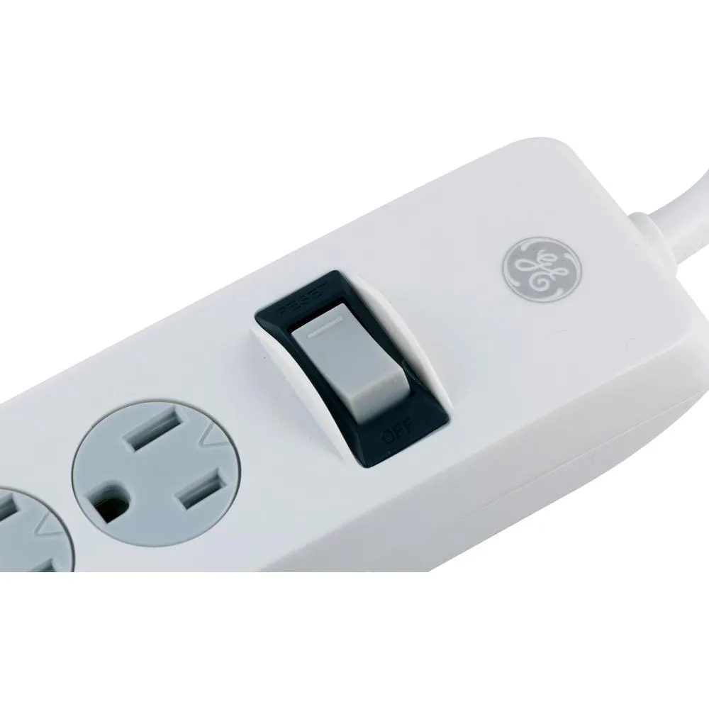 GE 4-Outlet 2 USB Port Surge Protector with 6 Foot Cord