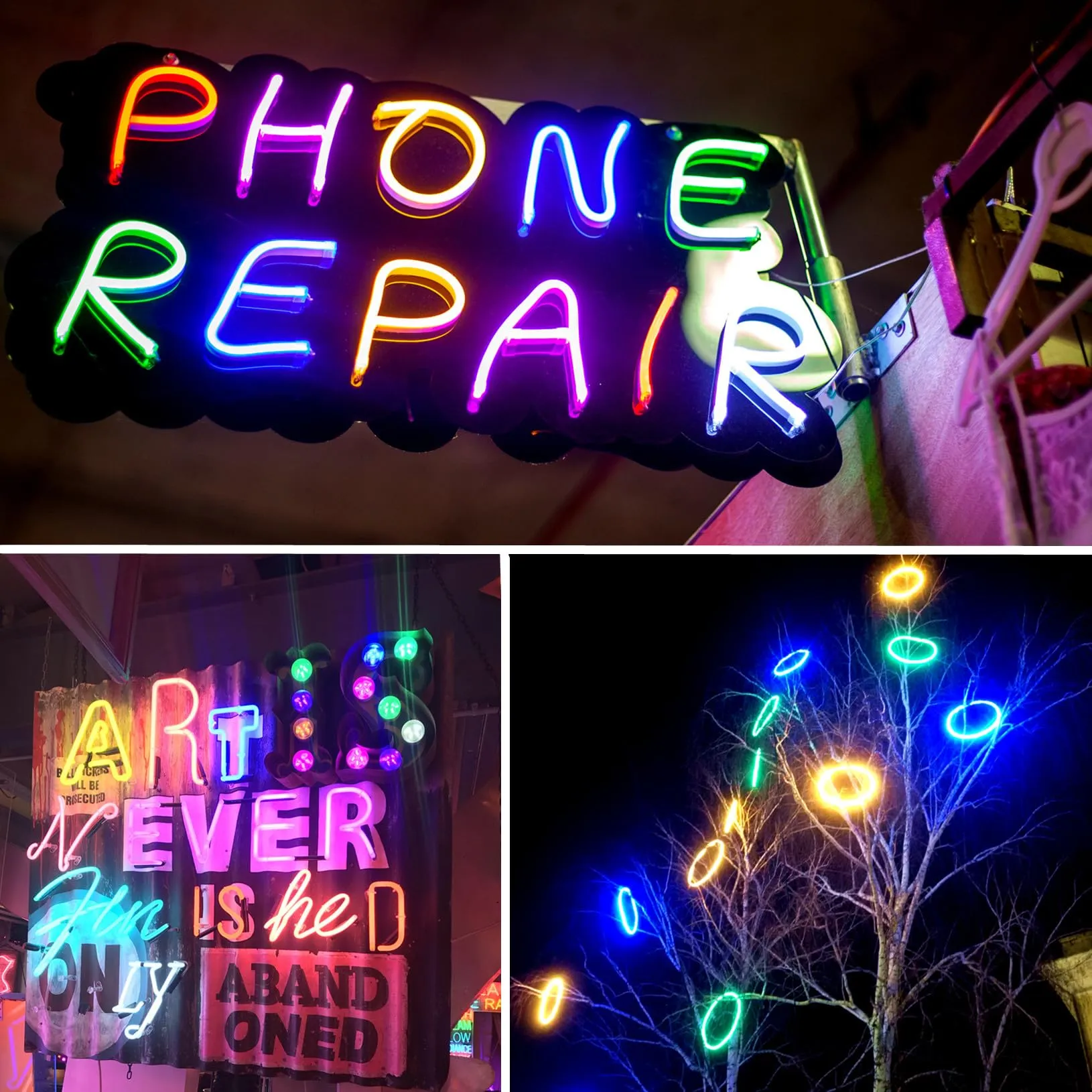 Green Exterior Rope Lights 9.8ft/3m EL Wire DIY Glowing Flexible Wire Light Electroluminescent Wire Light Kit