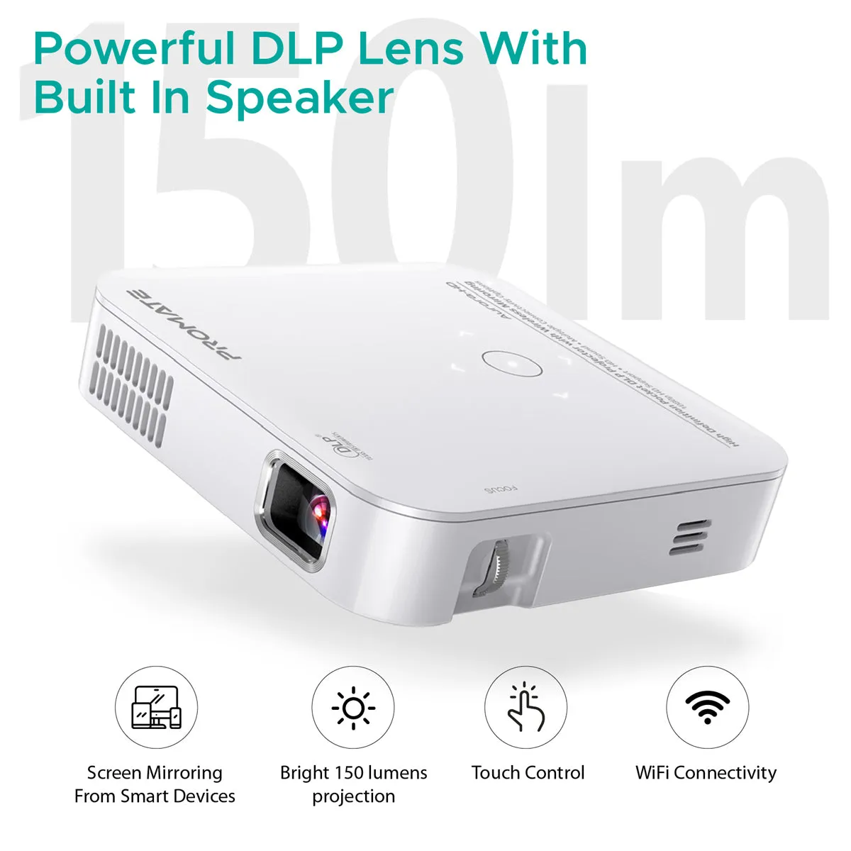 High Definition Pocket DLP Projector with Wireless Mirroring